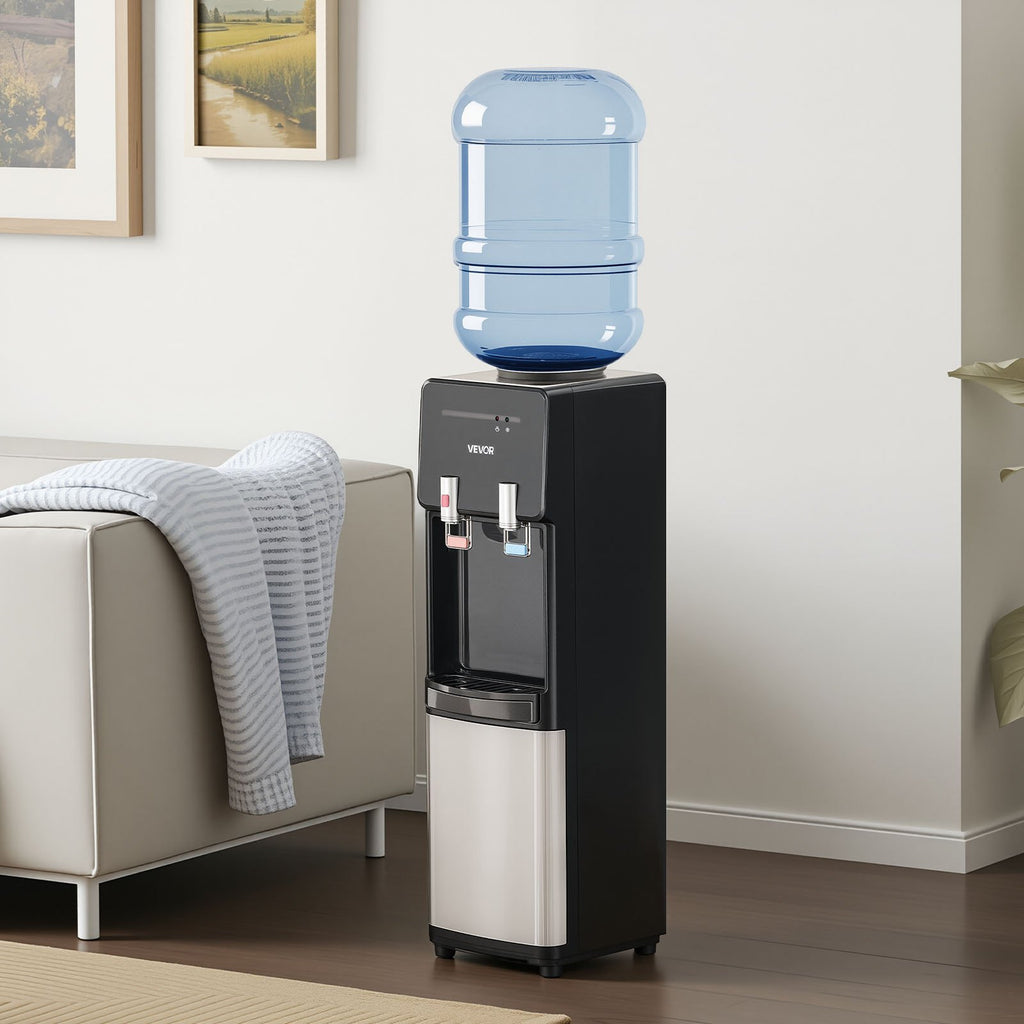 Top Loading Water Cooler Dispenser For 3 Or 5 Gallons Jugs Stainless Steel