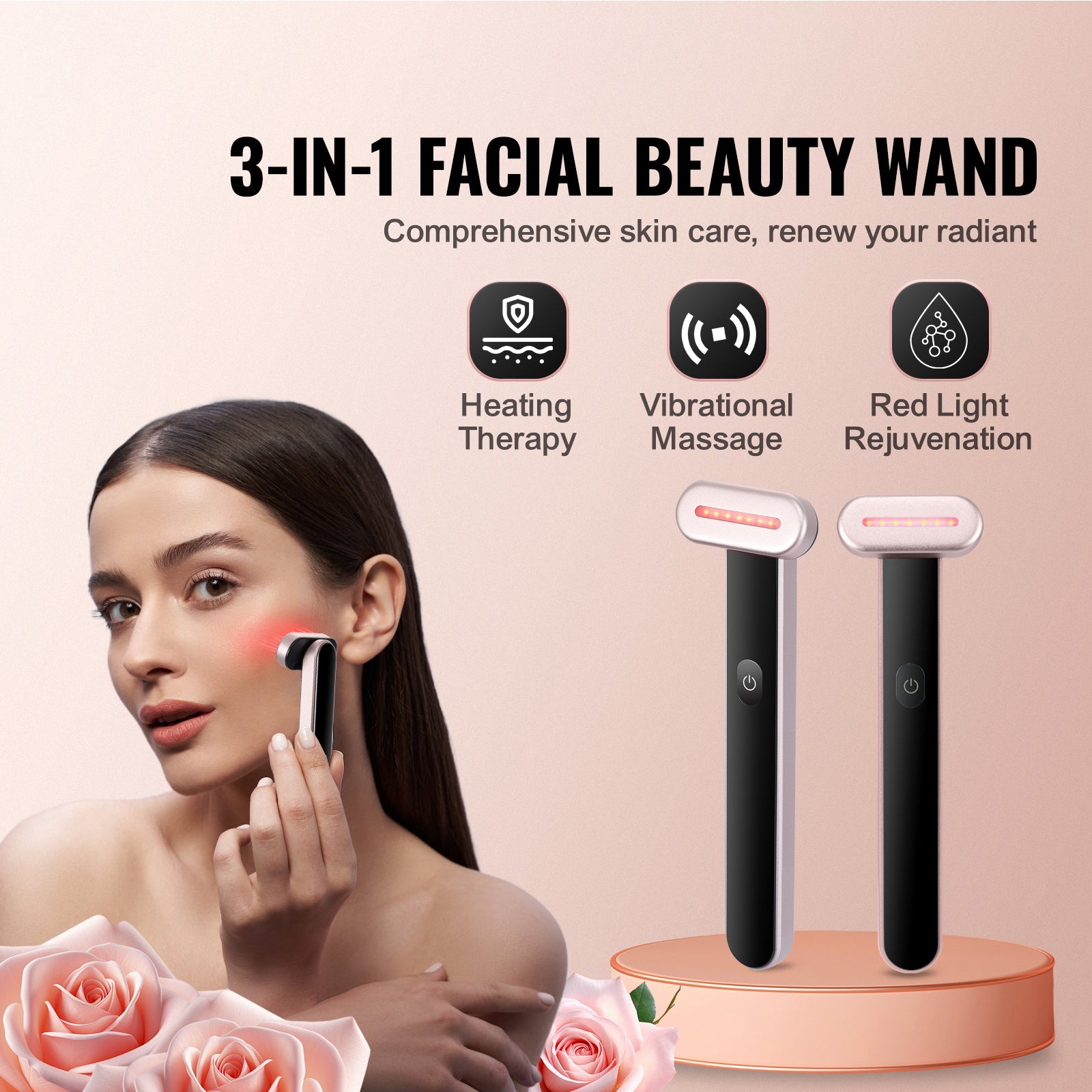 Portable Red Light Therapy Wand - Glow & Relief at Home