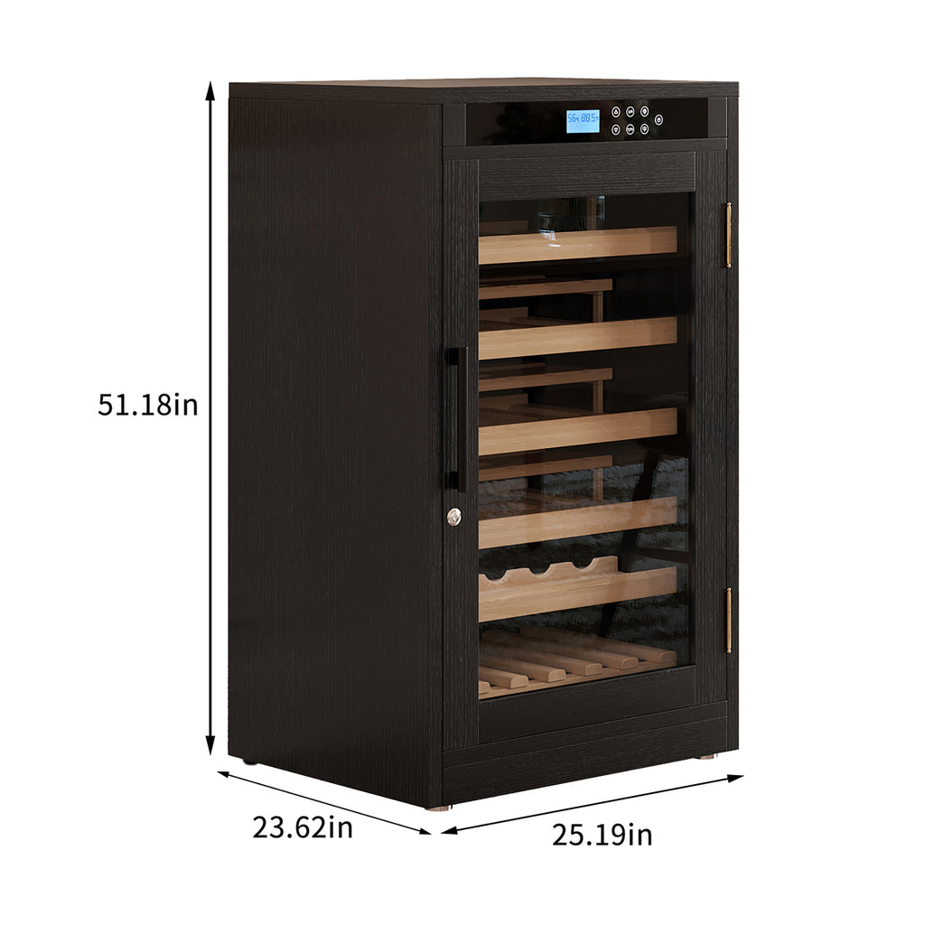 LED Touch Screen Display Constant Temperature Black Grape Wine Cooler