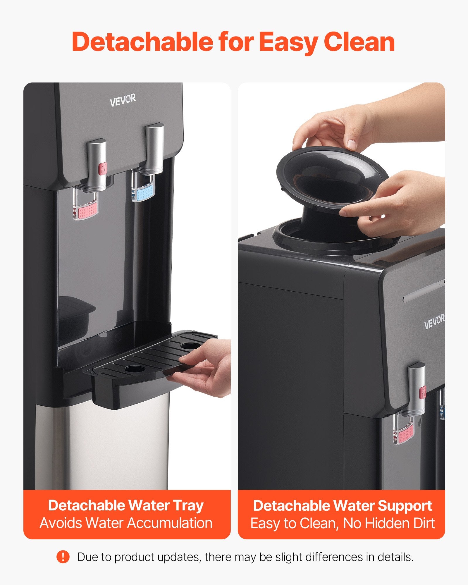 Top Loading Water Cooler Dispenser For 3 Or 5 Gallons Jugs Stainless Steel